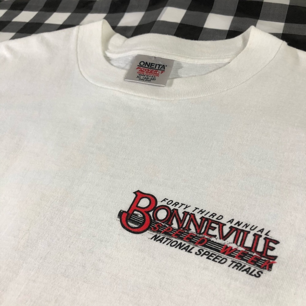 Bonneville Top Speed Week Bike Car Racing 1991 Tee - Picture 3 of 8